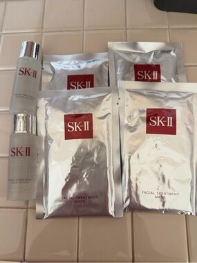 SK-II Facial Treatment Mask (bundle of 4 pieces) with BONUS 😮🥰😊
